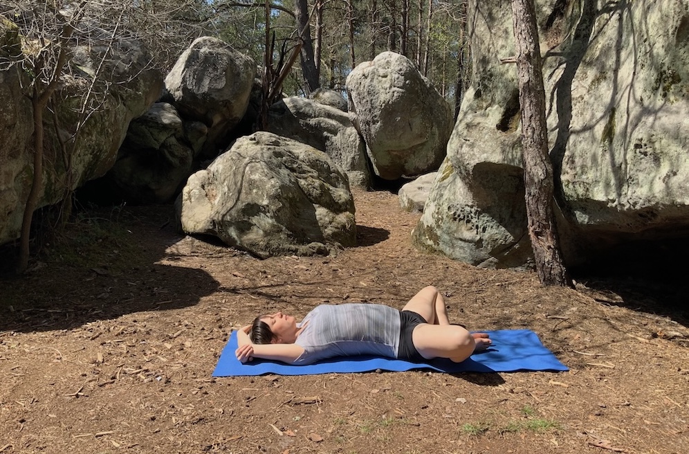 Yoga et Escalade à Fontainebleau.